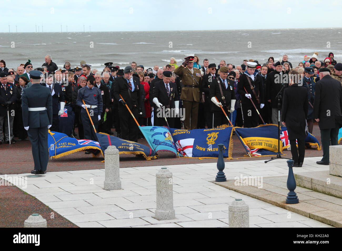 Remembrance Sunday Parade Llandudno Wales Stock Photo Alamy