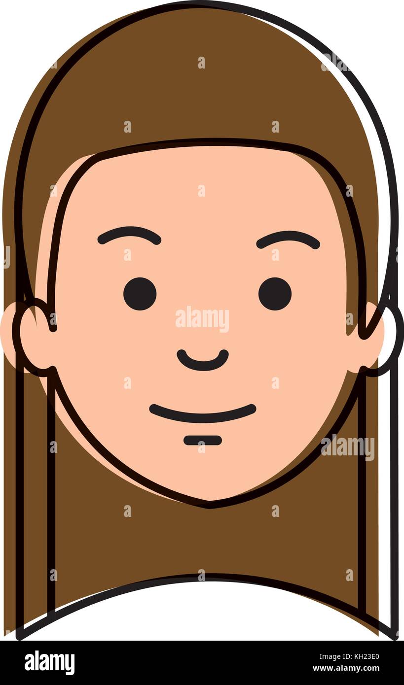 beautiful woman head avatar character vector illustration design Stock ...