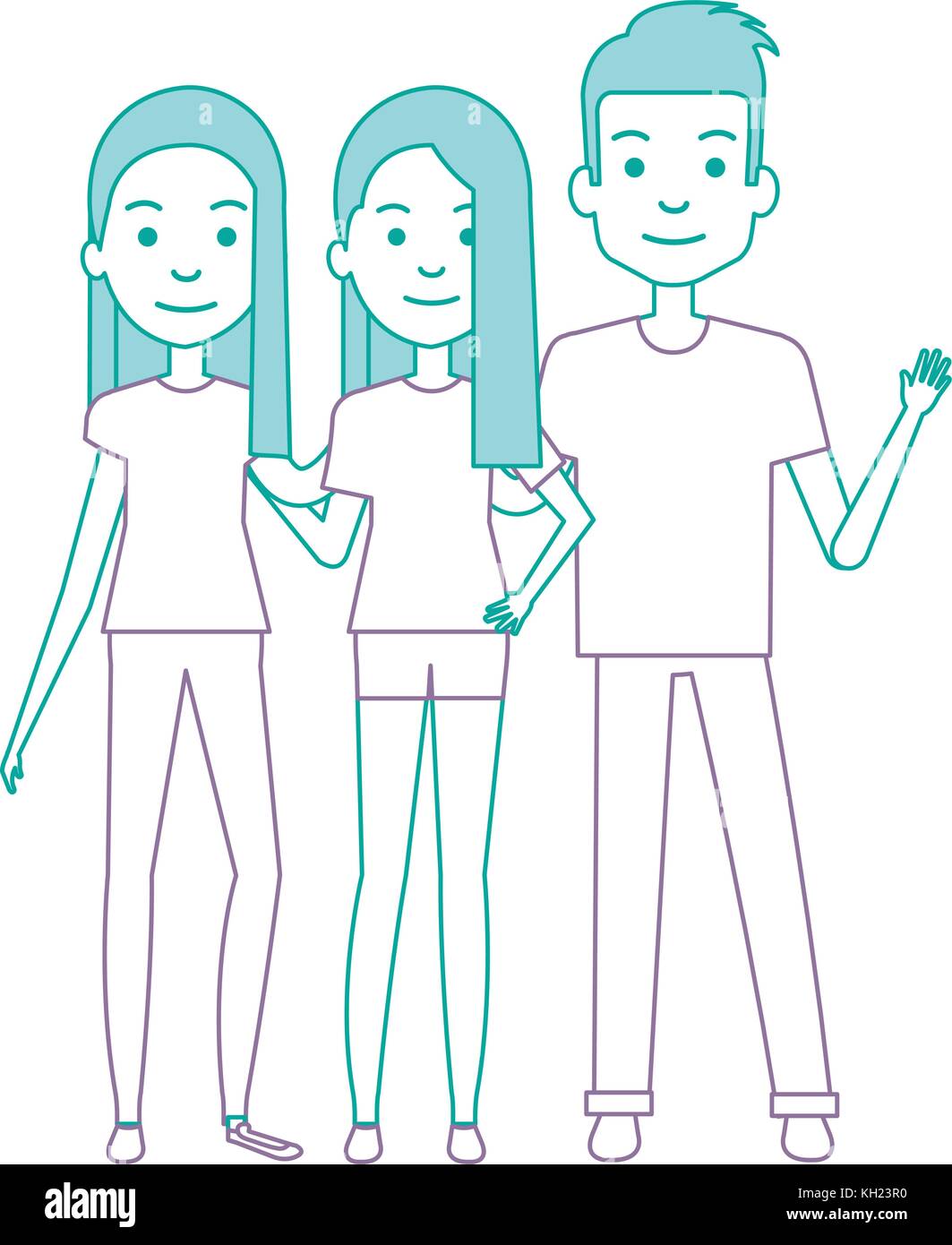 group of persons avatars characters vector illustration design Stock ...