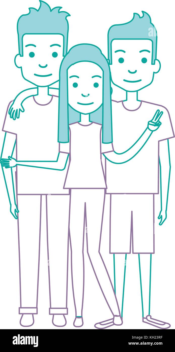 group of persons avatars characters vector illustration design Stock ...