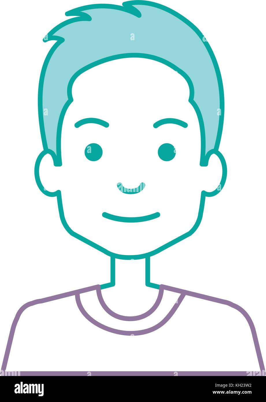 young man avatar character vector illustration design Stock Vector ...