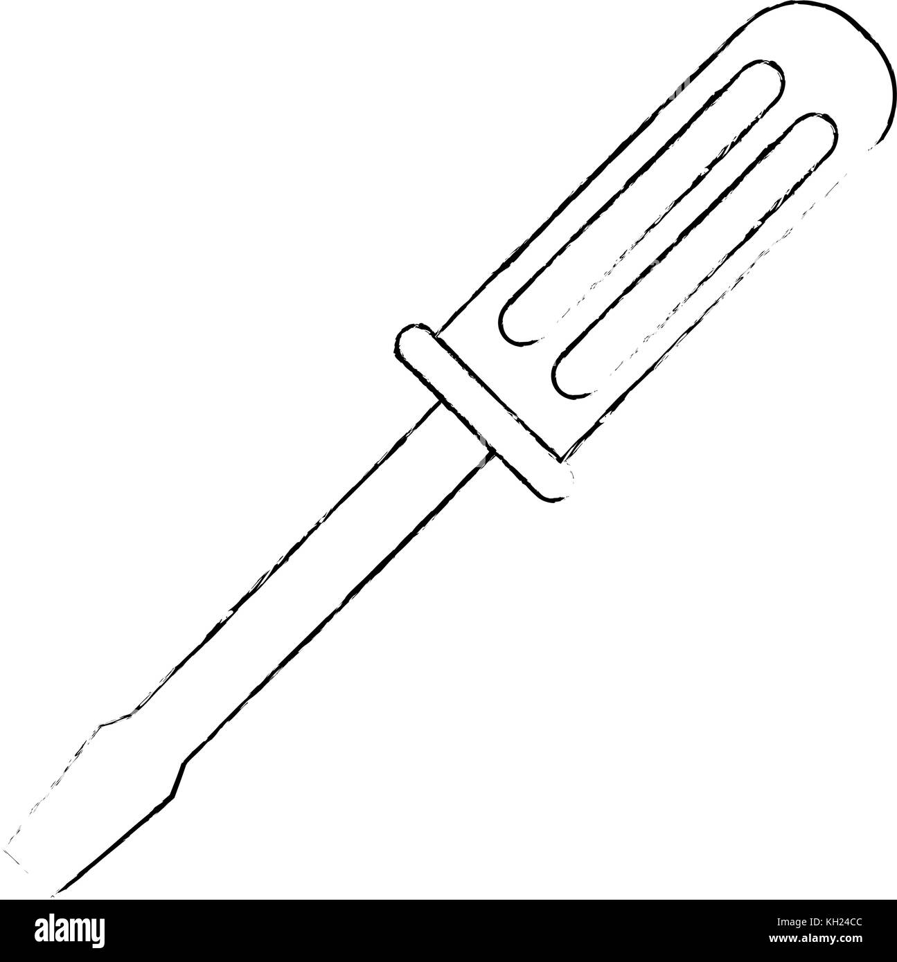 screwdriver tool isolated icon Stock Vector