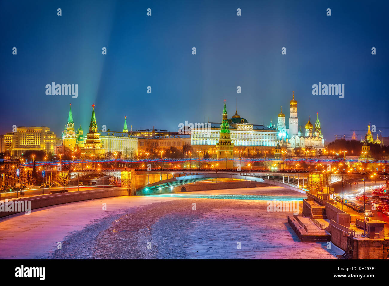 Winter in Moscow, Russia Stock Photo
