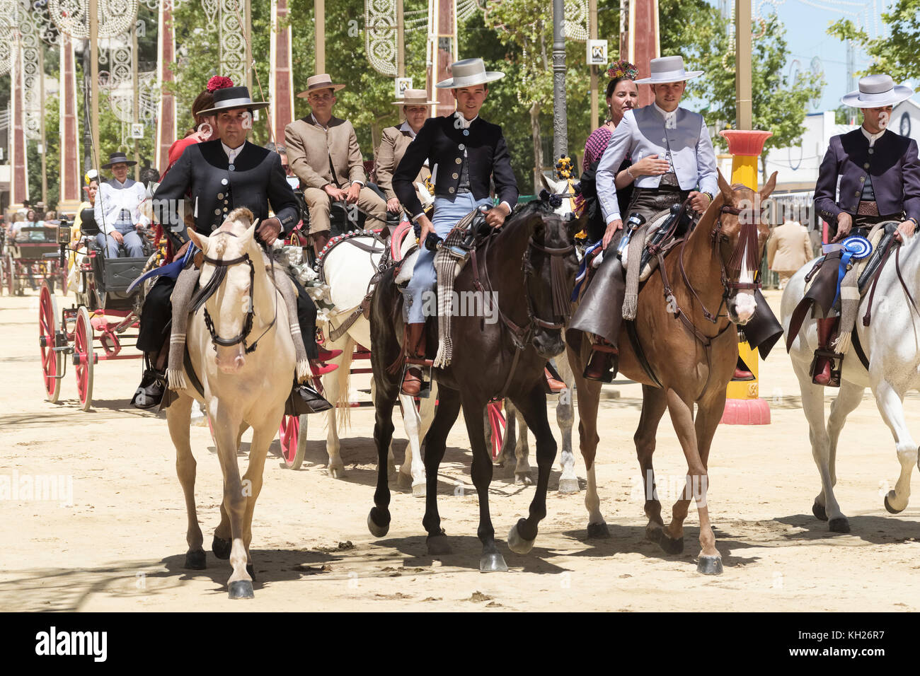 Jerez de la Frontera, Feria de Caballo, May Horse Fair, Cadiz, Andalucia, Spain. Stock Photo