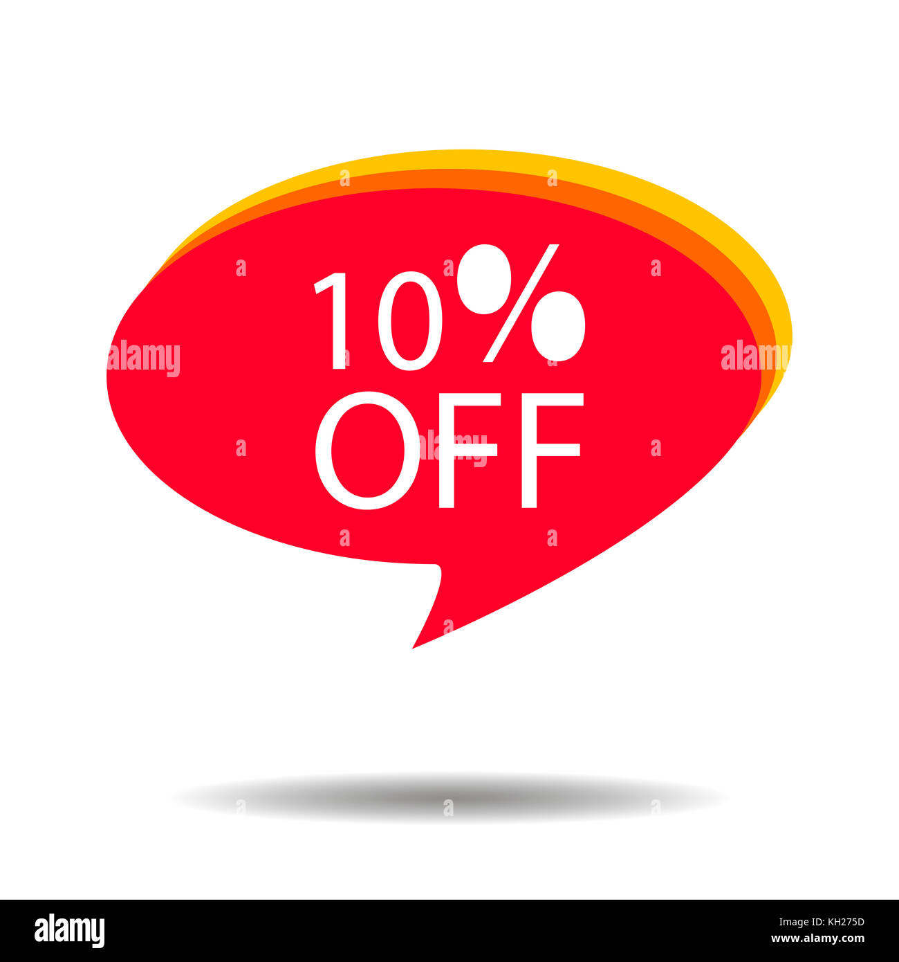 Discount badge label 10 percent off. Sale and savings money, offer shopping, promotion discount and special offer. Vector illustration Stock Photo