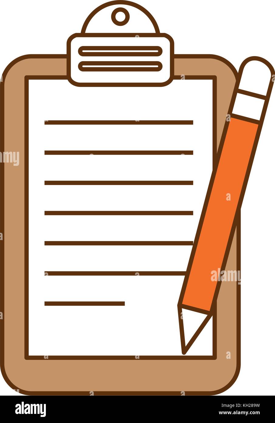 paper clipboard with pencil Stock Vector Image & Art - Alamy