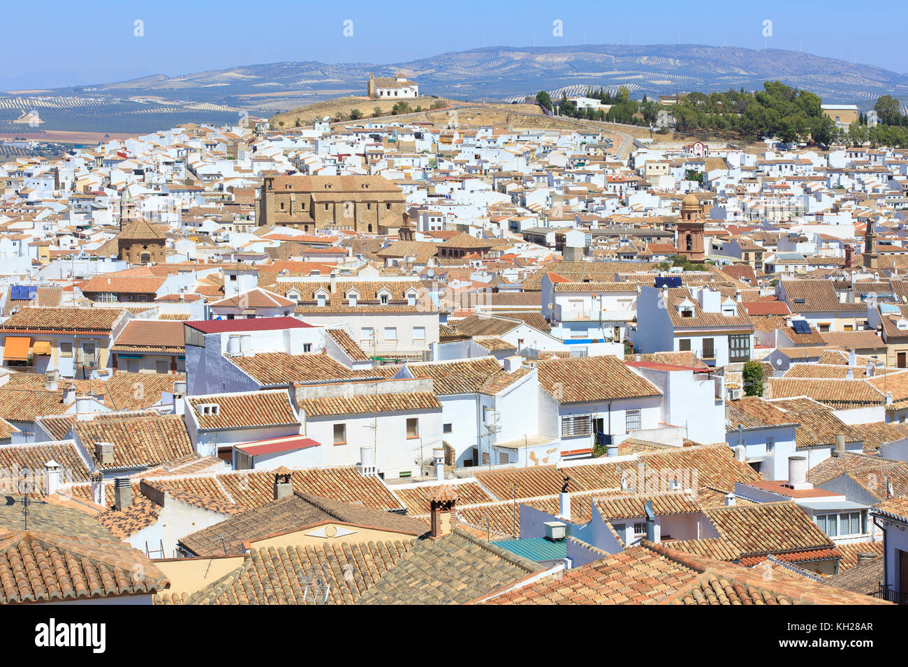 Panoramic view of Antequera (Province of Malaga), Spain Stock Photo