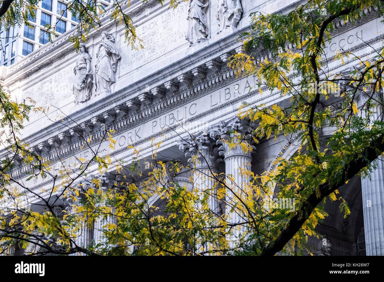 New York Skyscrapes reflected in windows Stock Photo - Alamy