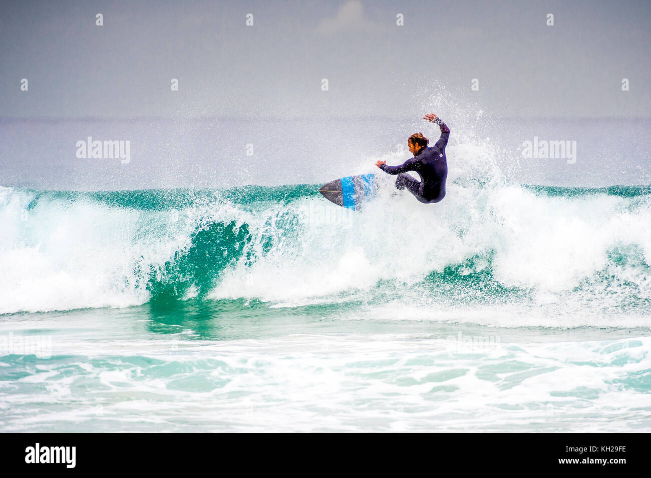 Surfing at Bondi Beach Stock Photo