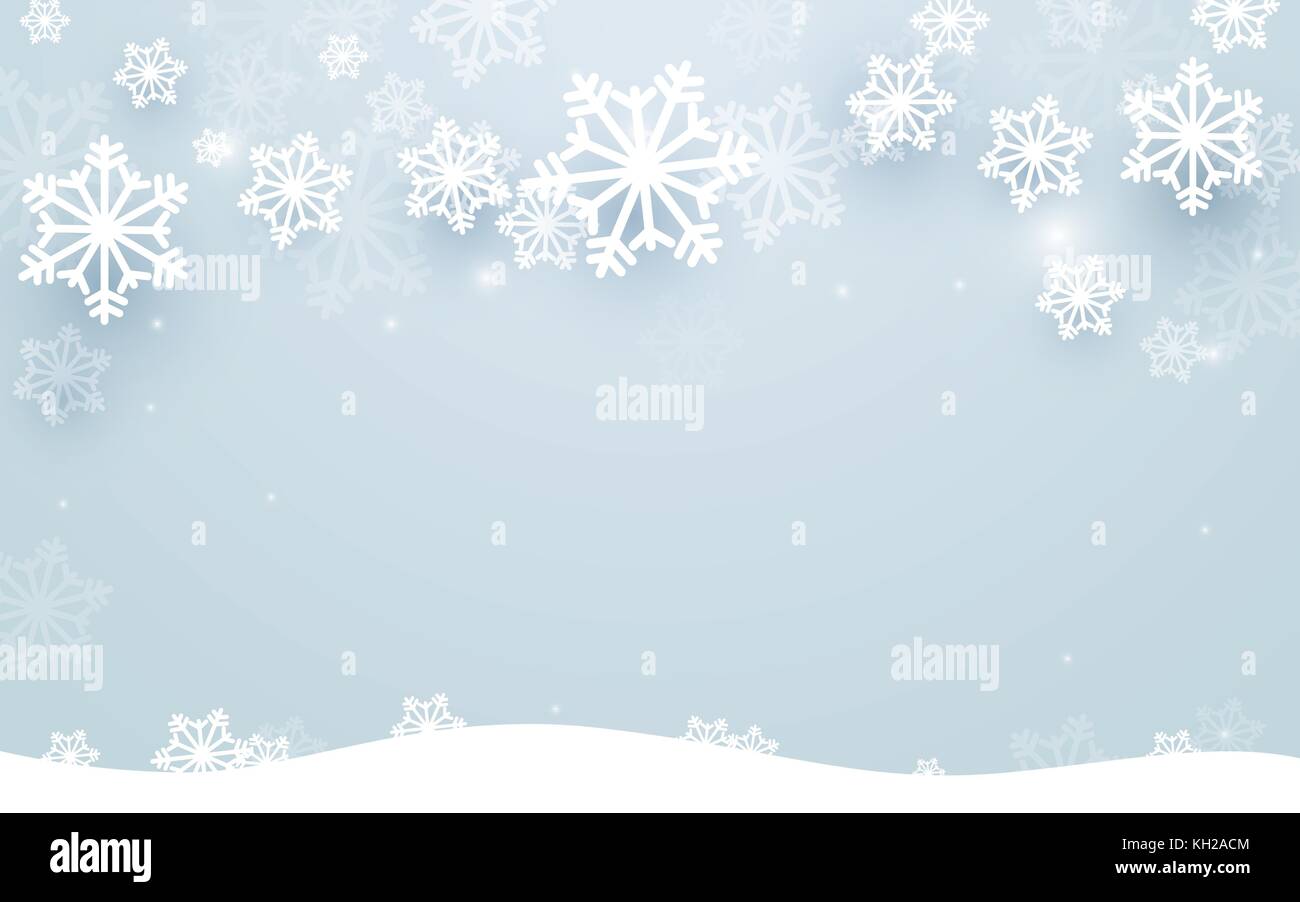 Merry Christmas and Happy new year with snowflakes background Stock ...