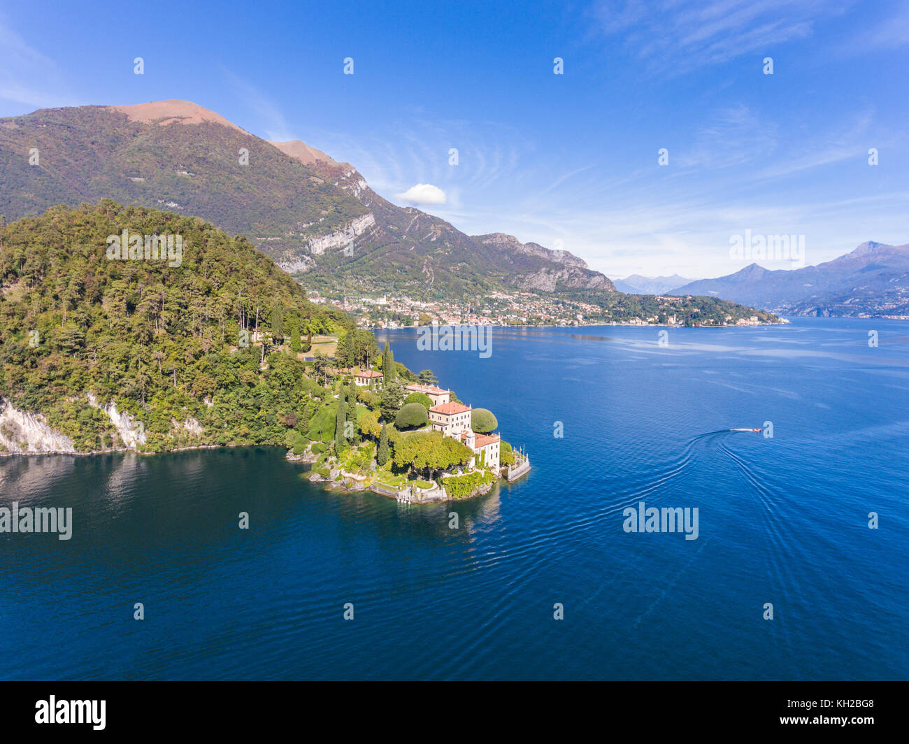 Villa Balbianello, lake of Como in Italy Stock Photo