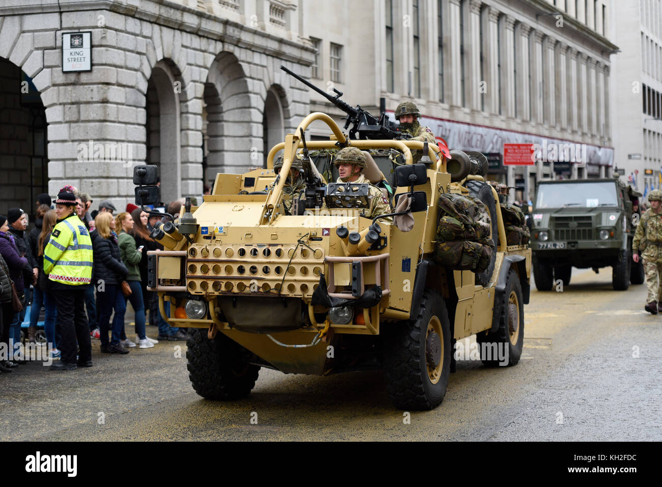 Parachute Regiment Supacat Jackal MWMIK at the Lord Mayor's Show Procession Parade along Cheapside, London Stock Photo