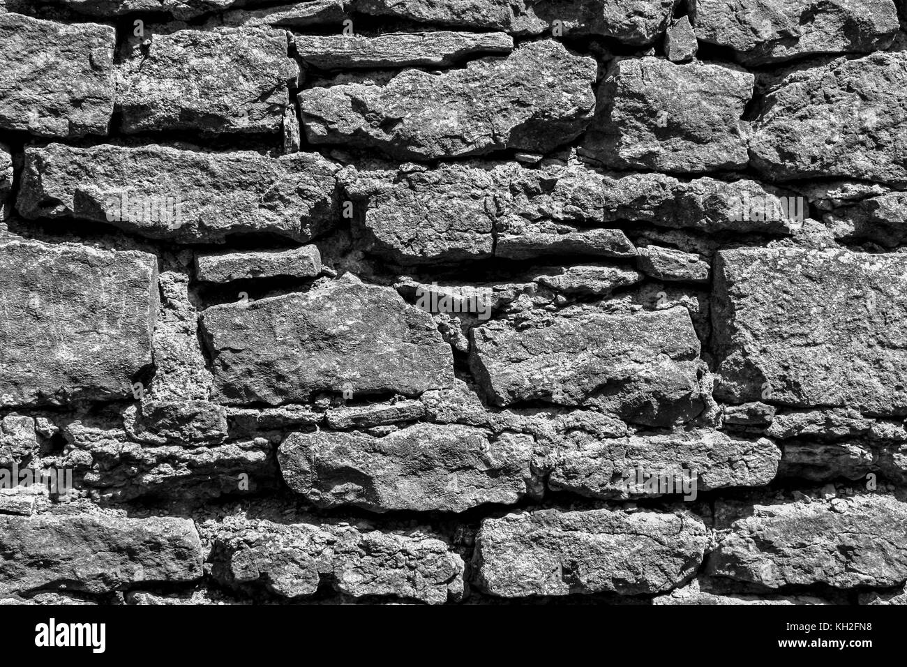 Old stonewall fragment of medieval castle. Close up view Stock Photo ...