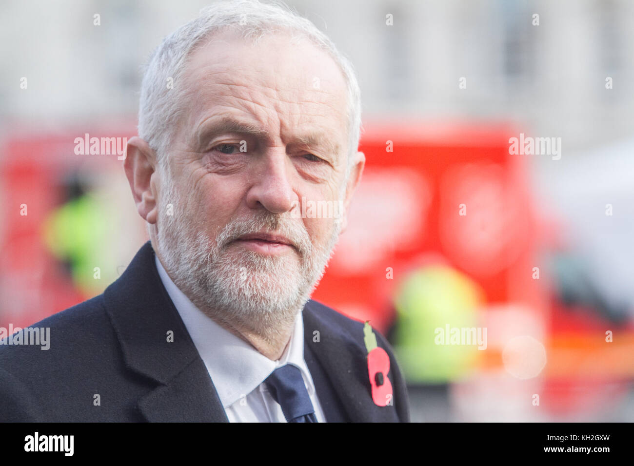 London UK. 12th November 2017. British Labour party leader Jeremy Corbyn attends Remembrance Sunday commemorations in Whitehall Credit: amer ghazzal/Alamy Live News Stock Photo