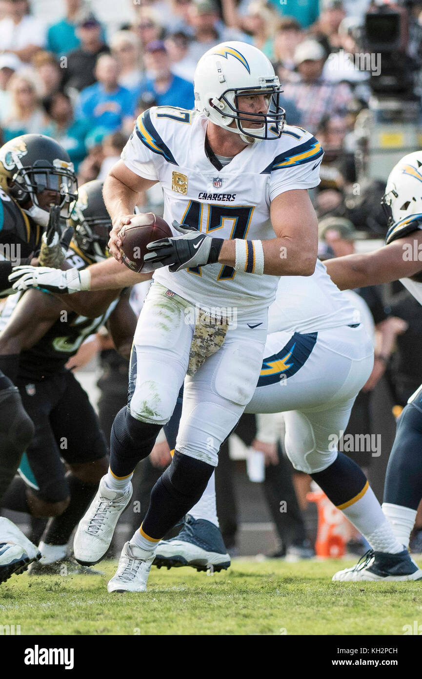 Jacksonville, FL, USA. 12th Nov, 2017. Los Angeles Chargers quarterback ...