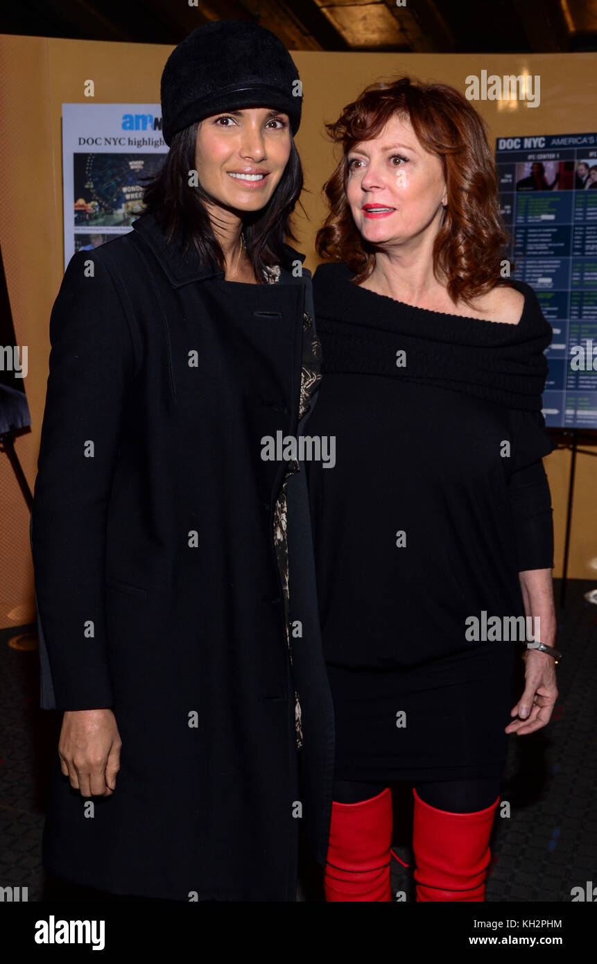 New York, NY, USA. 12th Nov, 2017. Padma Lakshmi (L) and Susan Sarandon