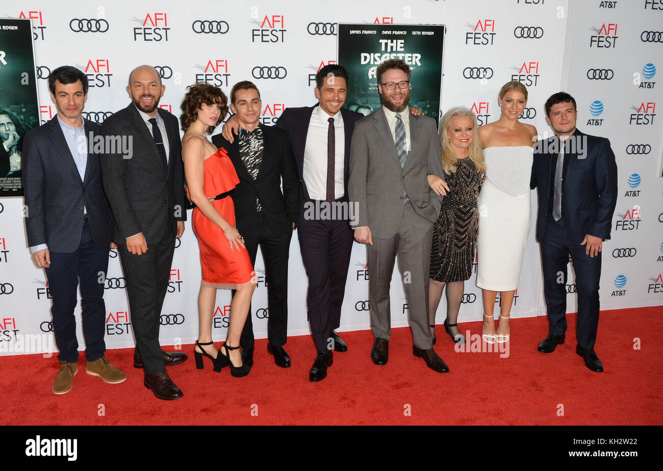 Los Angeles, USA. 12th Nov, 2017. LOS ANGELES, CA. November 12, 2017:  Nathan Fielder, Paul Scheer, Alison Brie, Dave Franco, James Franco, Seth  Rogen, Jacki Weaver, Ari Graynor \u0026 Josh Hutcherson at, image size:1300x924