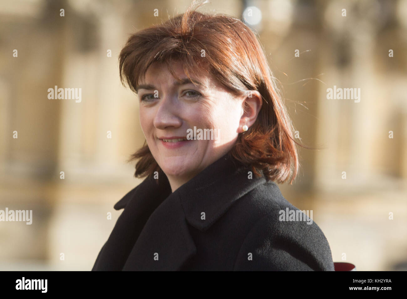 London, UK. 13th Nov, 2017.British Conservative Politician Nicky Morgan a Remain supporter  is seen in Westminster. Nicky Morgan is Member of Parliament for Loughborough and has served as Education Secretary under Prime Minister David Cameron and Minister for Women Equalities   Credit: amer ghazzal/Alamy Live News Stock Photo