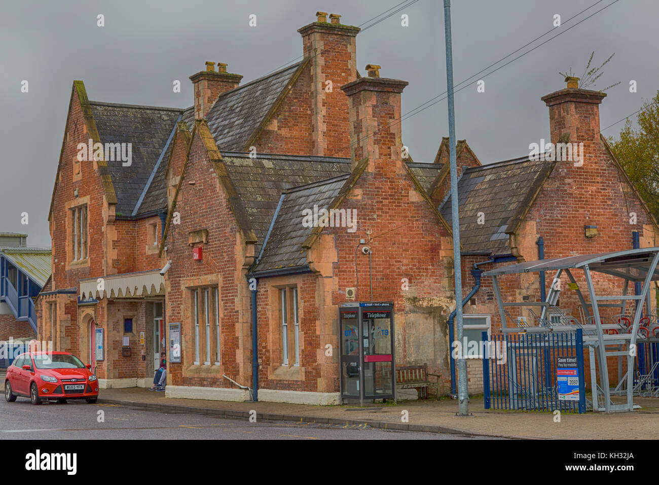 Axminster Railway Station, Axminster, Devon, England, UK in November