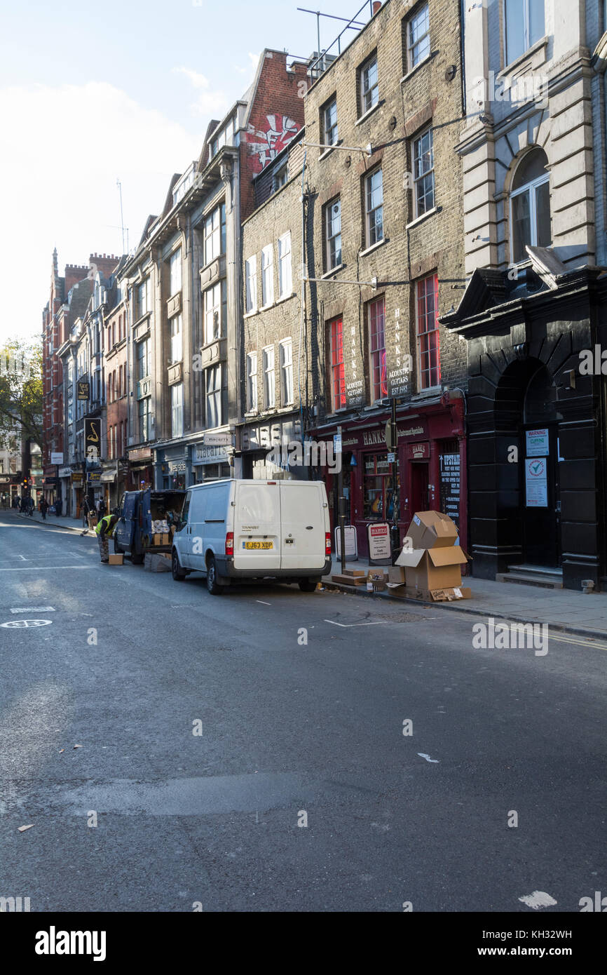 Sixty Sixty Sounds on Denmark Street, aka Tin Pan Alley, London, UK