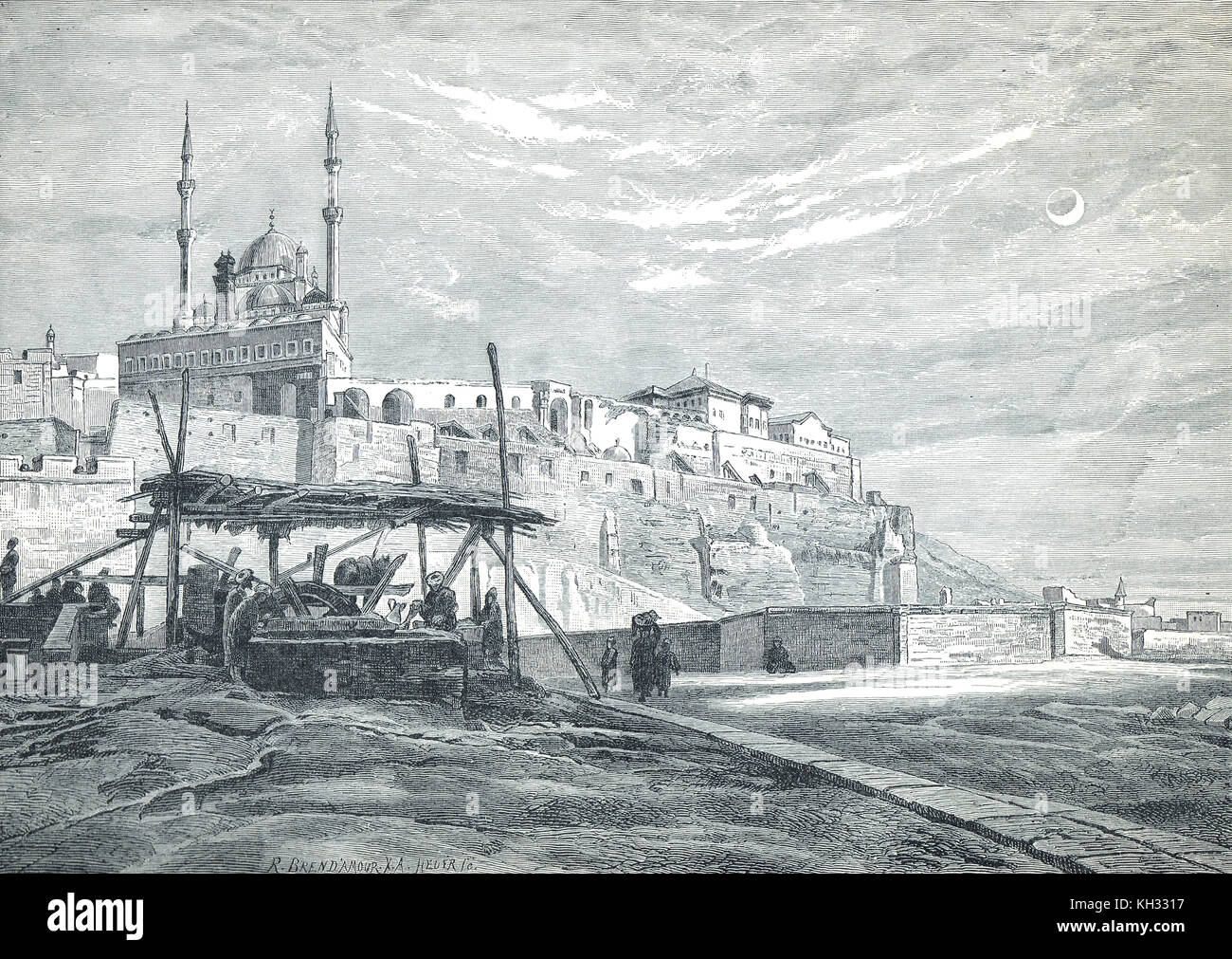 Cairo Citadel, Egypt in the 19th century Stock Photo