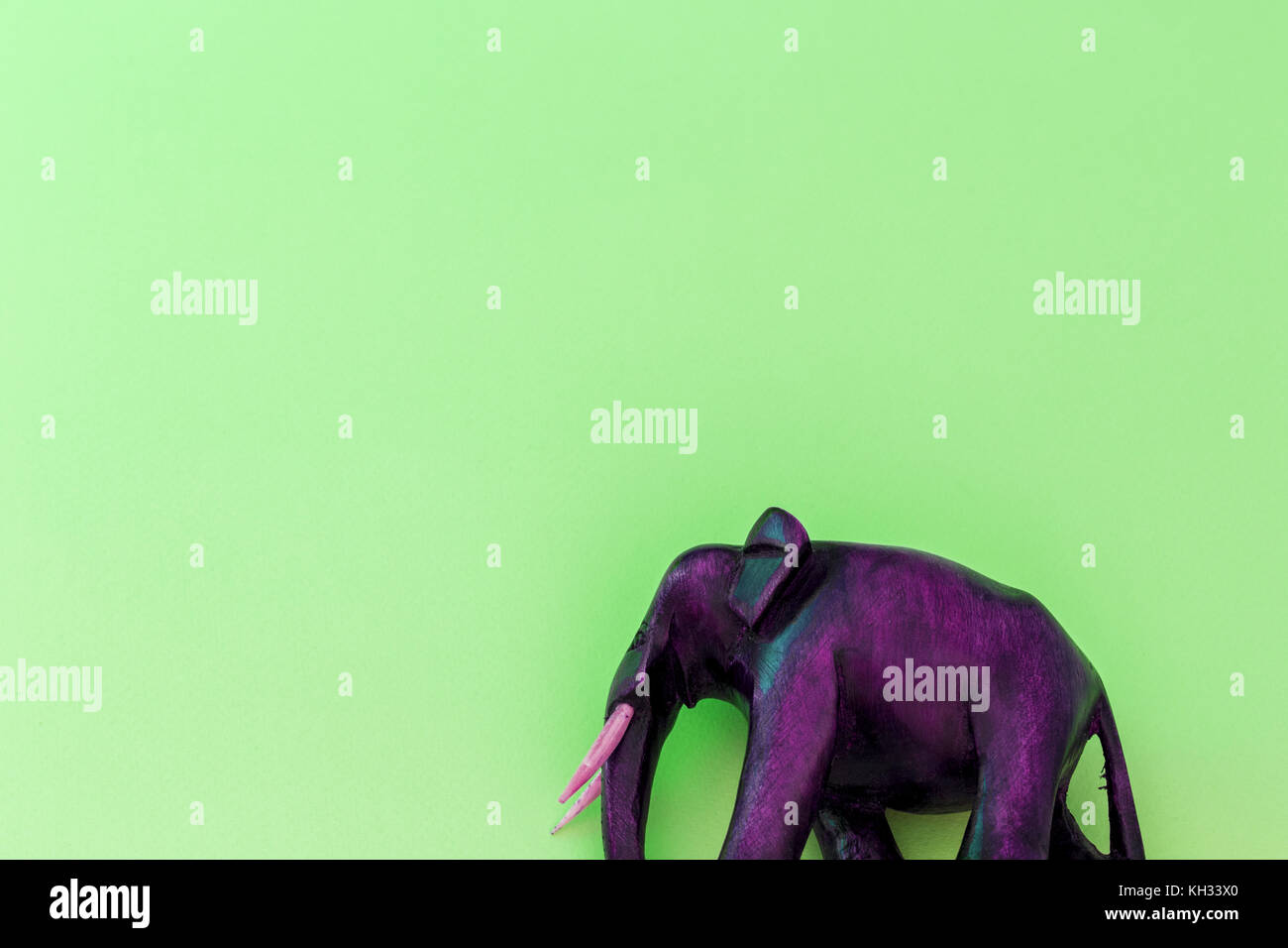 Green Wooden Elephant main image 0