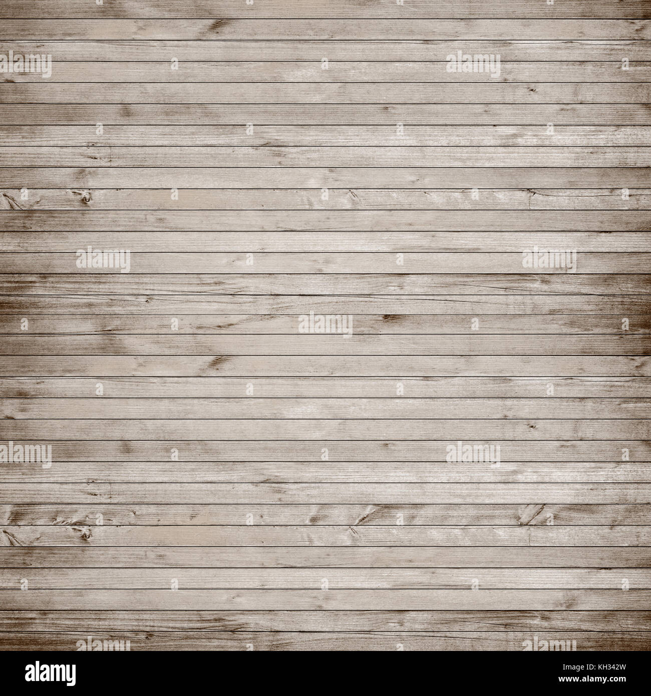 Old wooden parquet, table, or floor surface. Grunge wooden texture with horizontal planks. Stock Photo