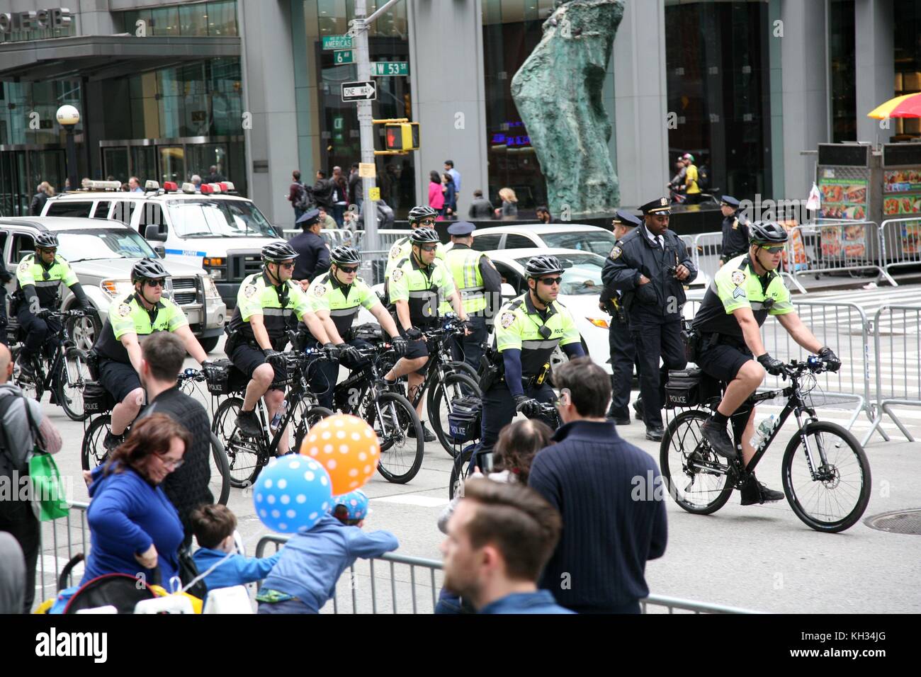 NYPD bike patrol officers, New York, USA Stock Photo Alamy