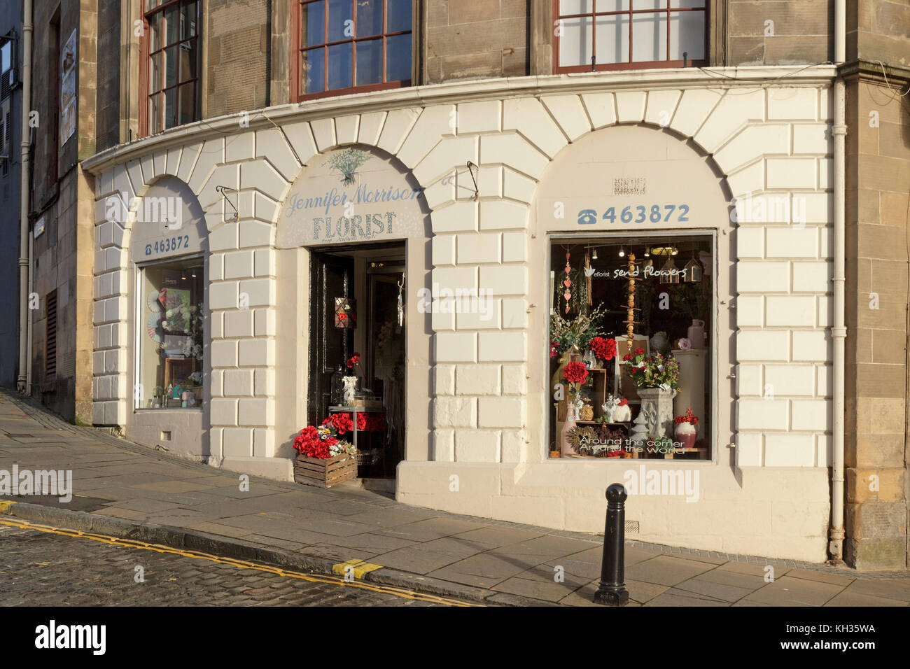 Florist, old town, Stirling, Scotland, Great Britain Stock Photo