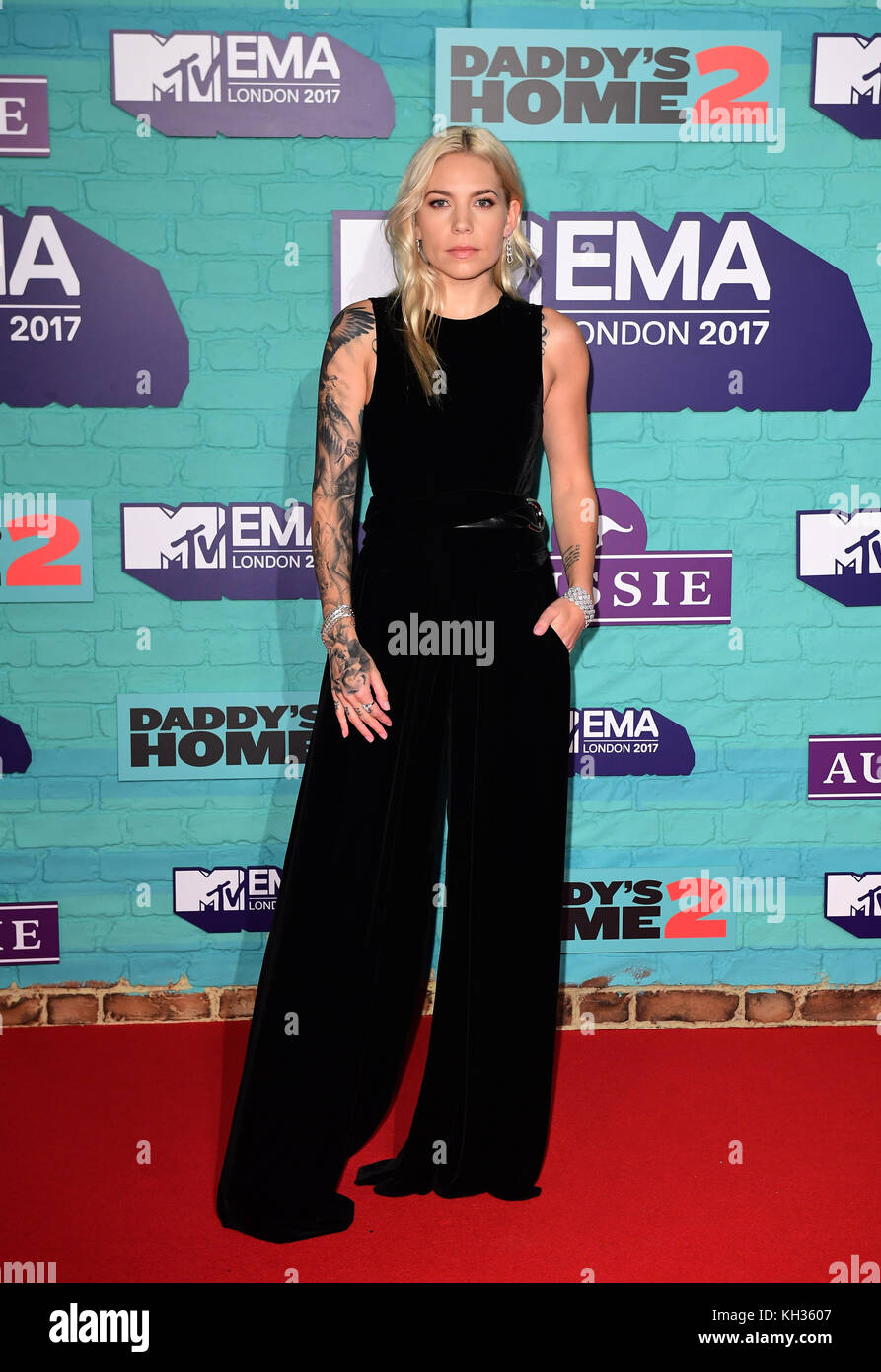 Skylar grey attending mtv europe music 2017 held sse arena hi-res stock