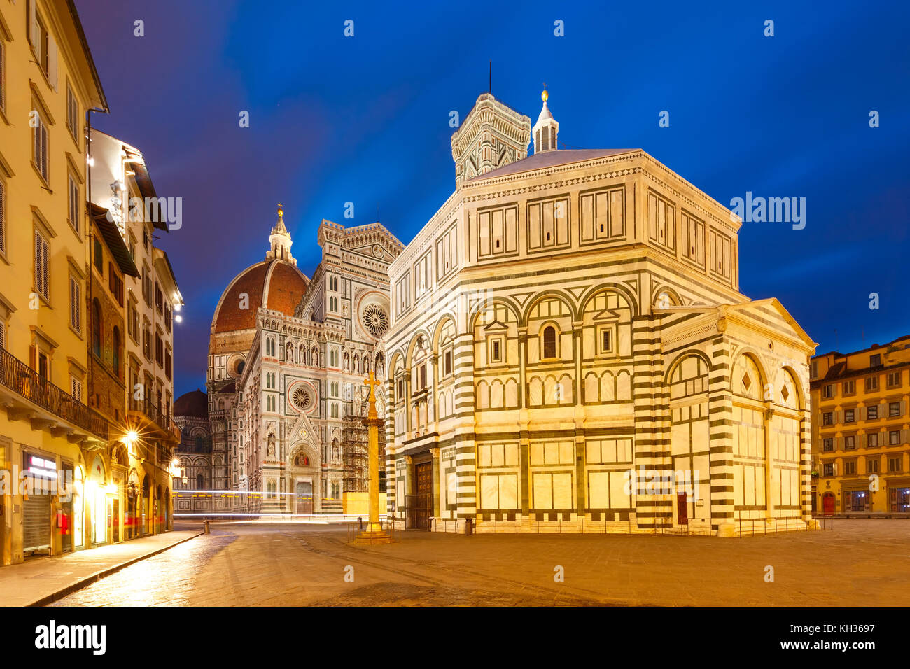 Palazzo Vecchio in the mornng in Florence, Italy Stock Photo