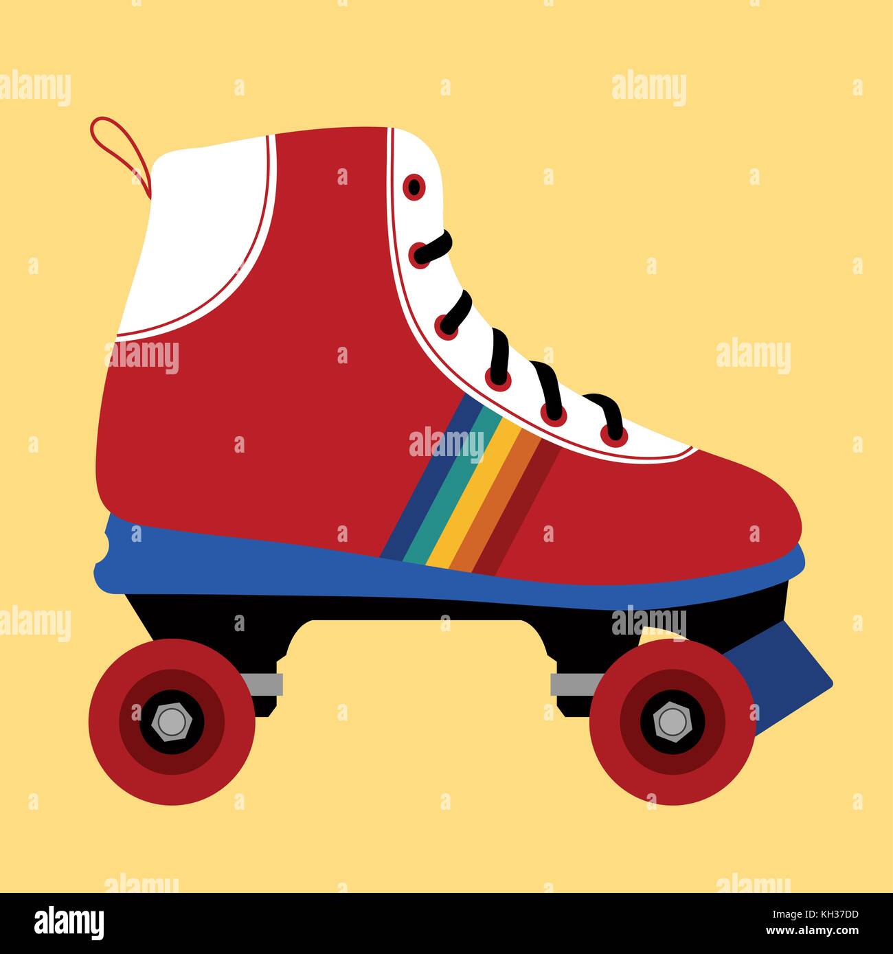 Colorful roller skate icon - vector illustration Stock Vector
