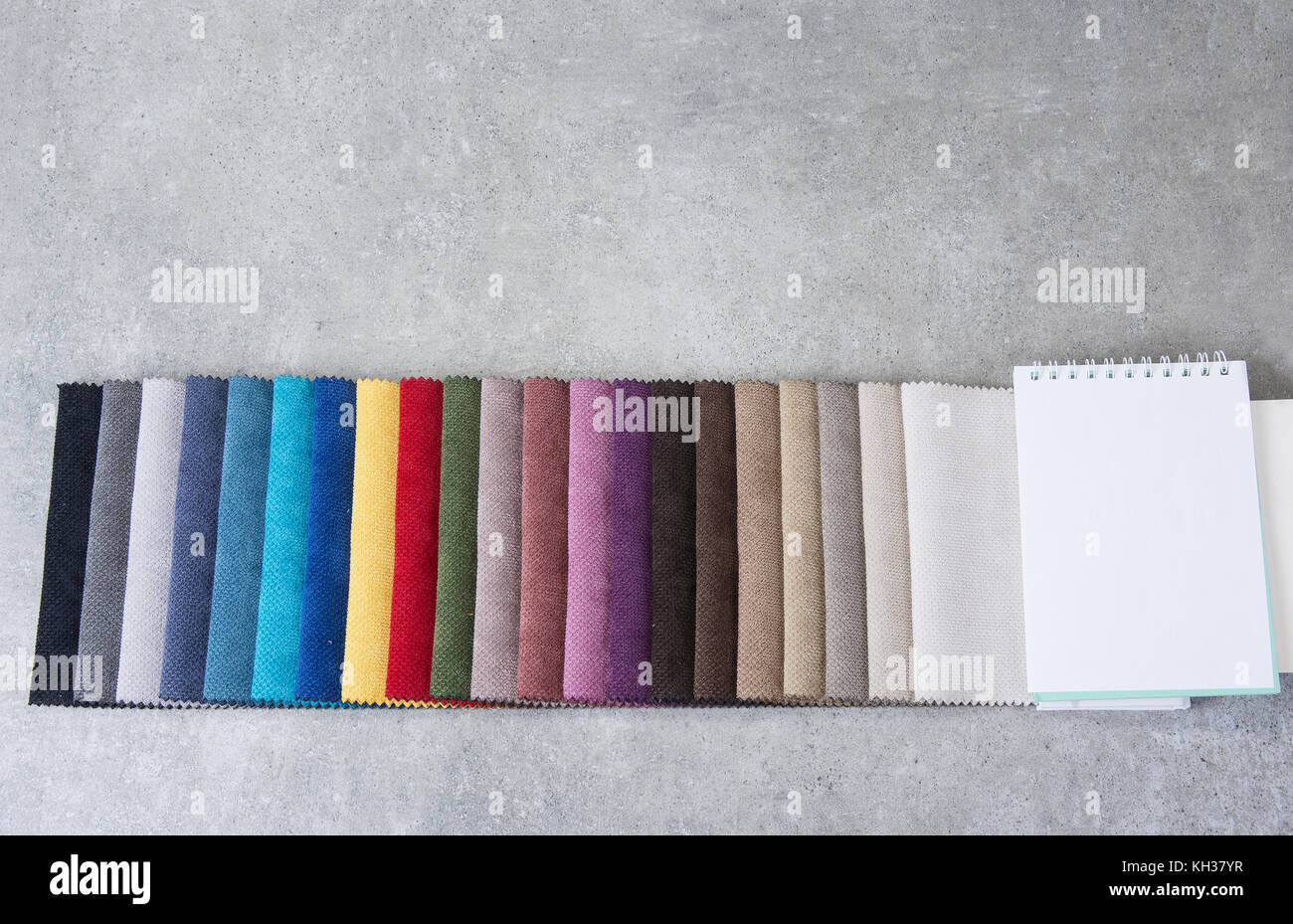 Colorful upholstery fabric samples in the store Stock Photo Alamy