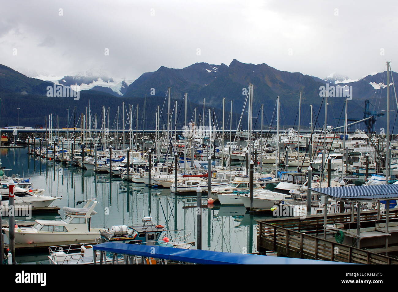 Seward, Alaska Harbor & Marina Stock Photo