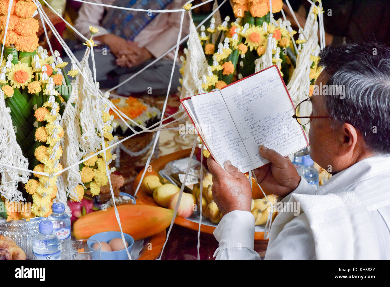 Laotian wedding ceremony Stock Photo