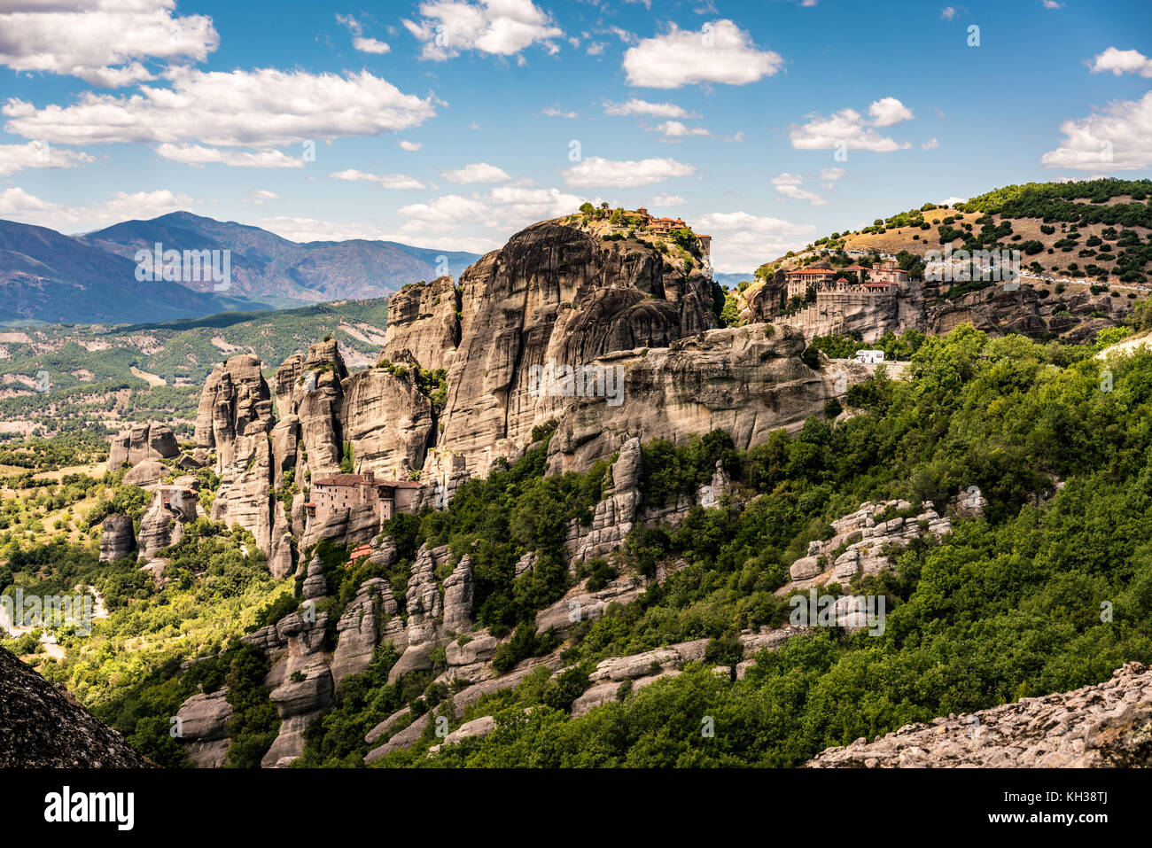Meteora, Monasteries on Huge Rocks, near Kalabaka in Greece Stock Photo ...