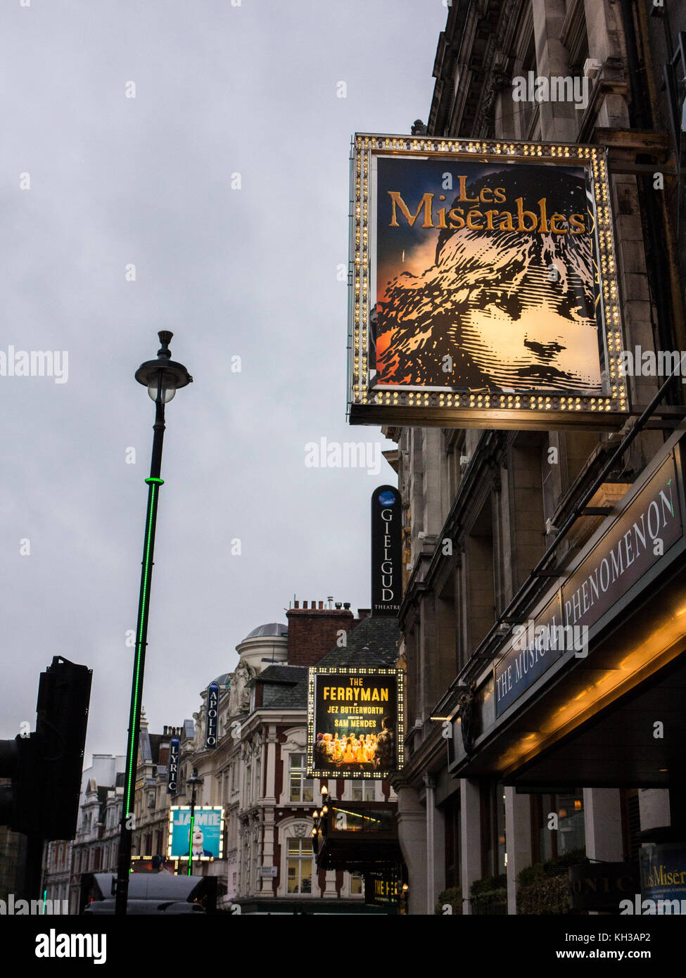 Les Miserables, The Ferryman and Jamie in London's West End Stock Photo ...