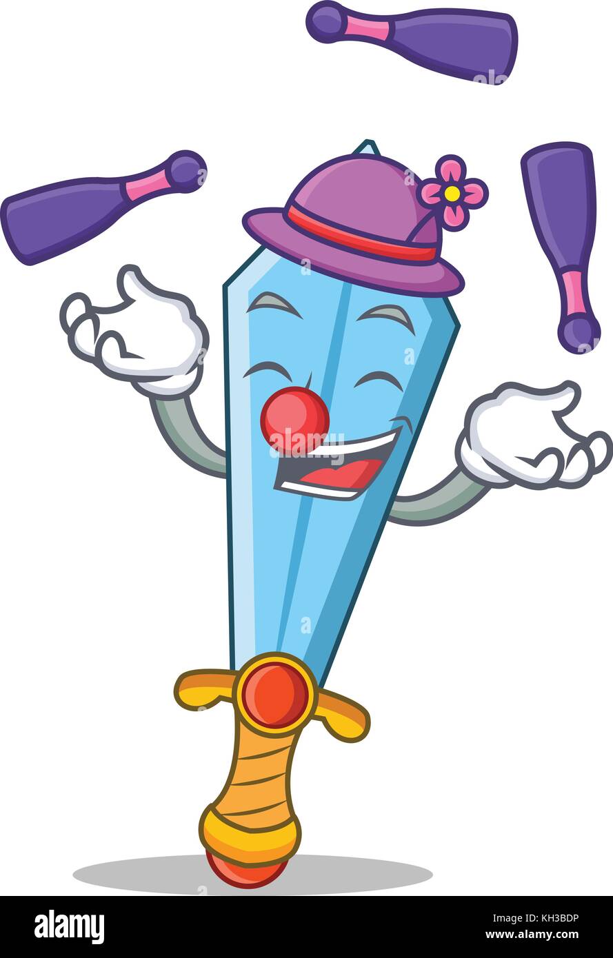 Juggling sword character cartoon style Stock Vector Image & Art Alamy