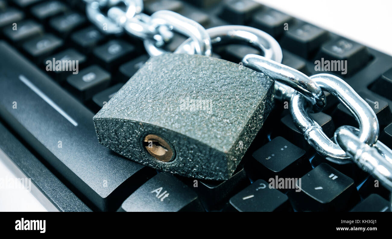 New computer virus protection cyber security concepts Stock Photo