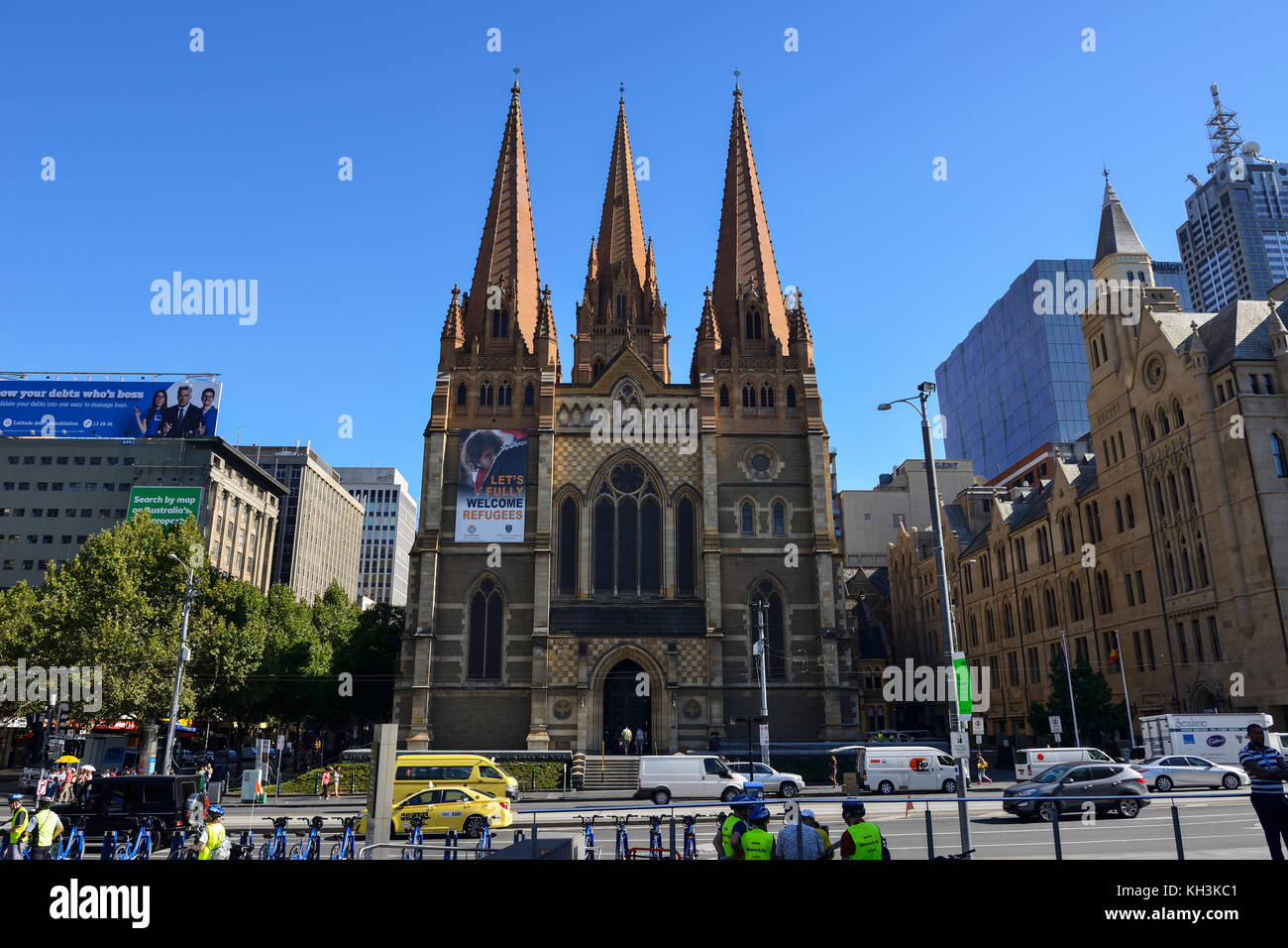 St Paul's Cathedral, Melbourne, Victoria, Australia Stock Photo