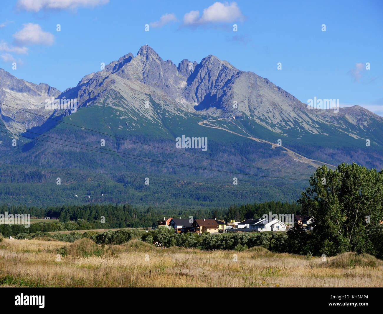 Panorama High Tatra north of Vysoke Tatry, Presovsky kraj, Slovakia, Europe Stock Photo