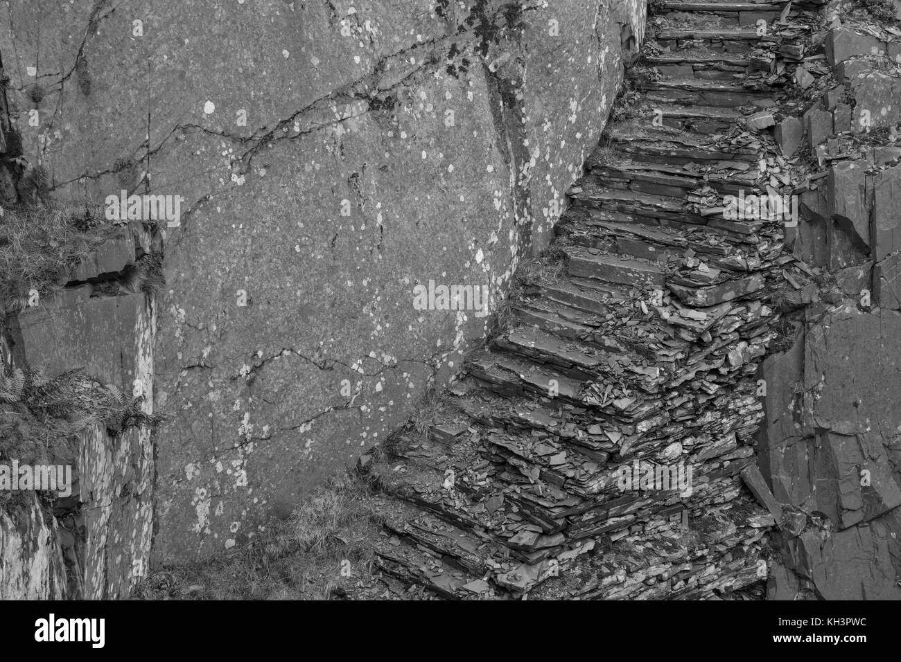 Images from Dinorwic slate mine Stock Photo