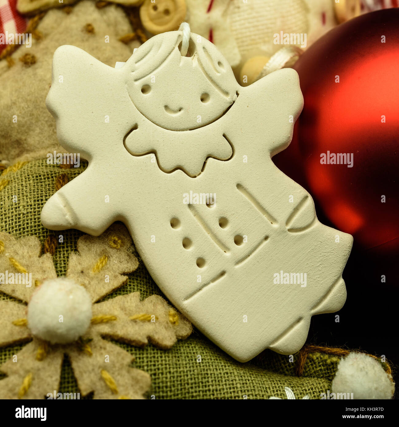 Christmas decorations. Angel Stock Photo - Alamy