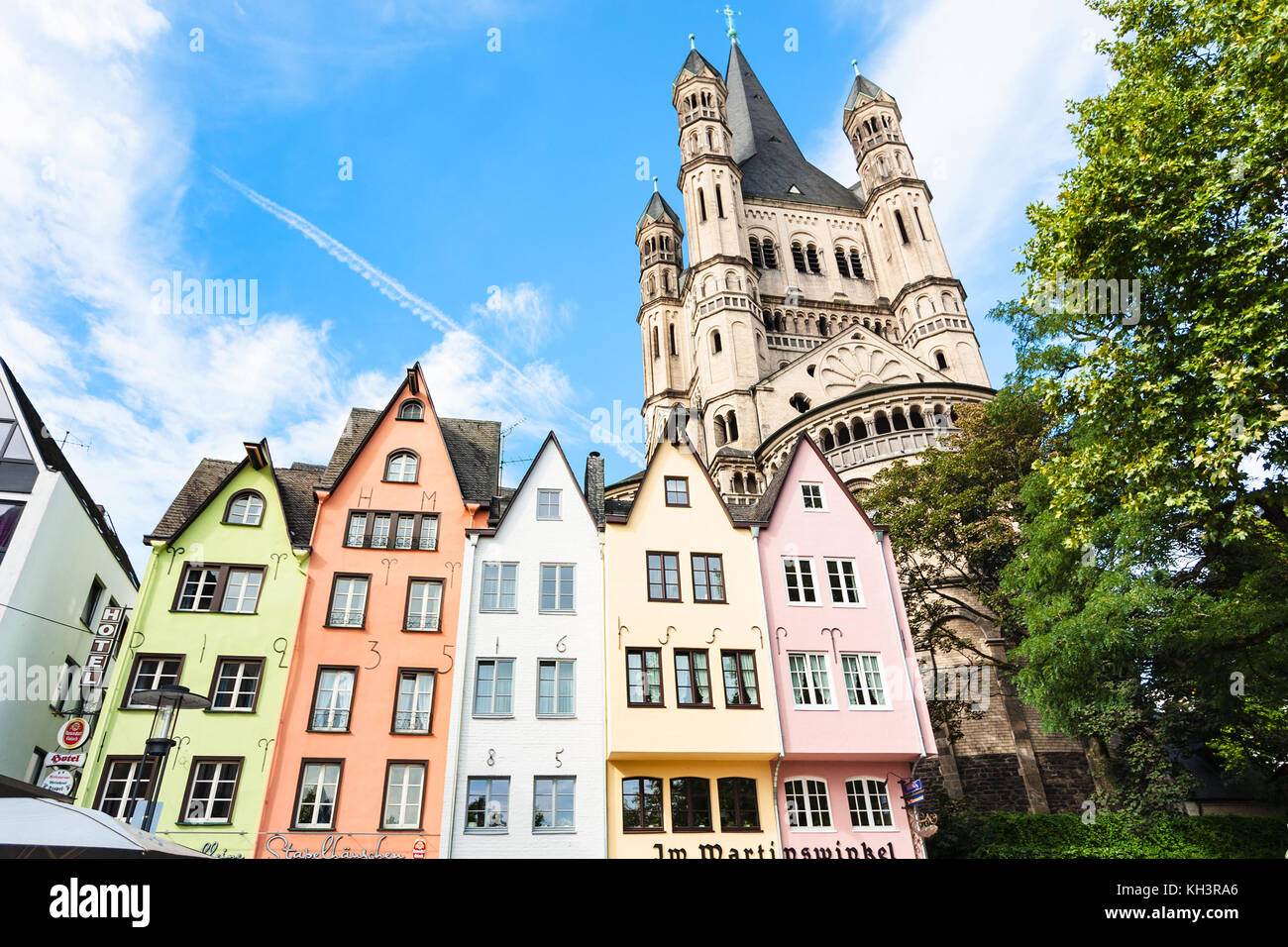 COLOGNE, GERMANY SEPTEMBER 17, 2017 medieval houses on Fischmarkt