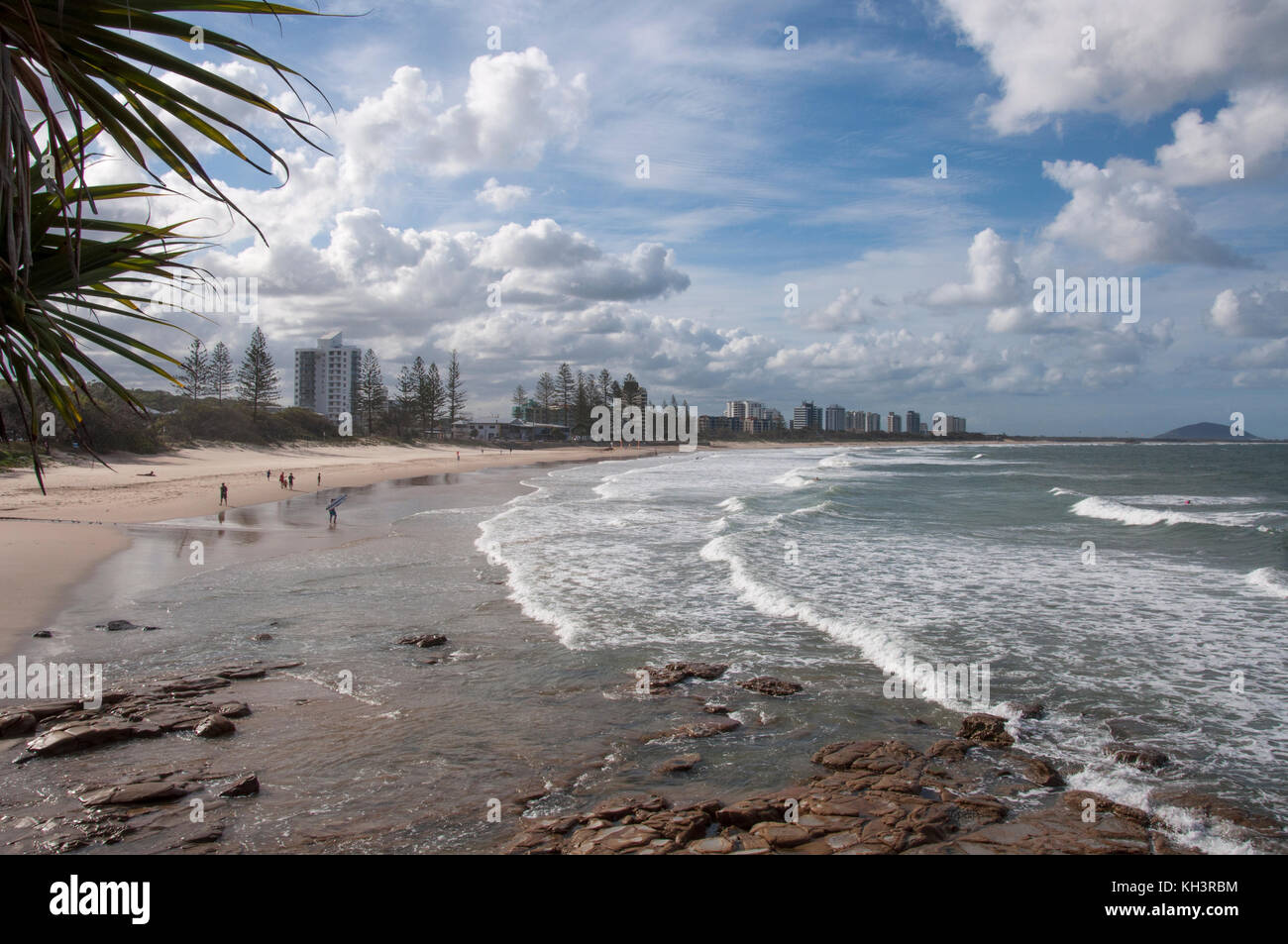 Beach at Alexandra Headland, Sunshine Coast, Queensland, Australia Stock Photo