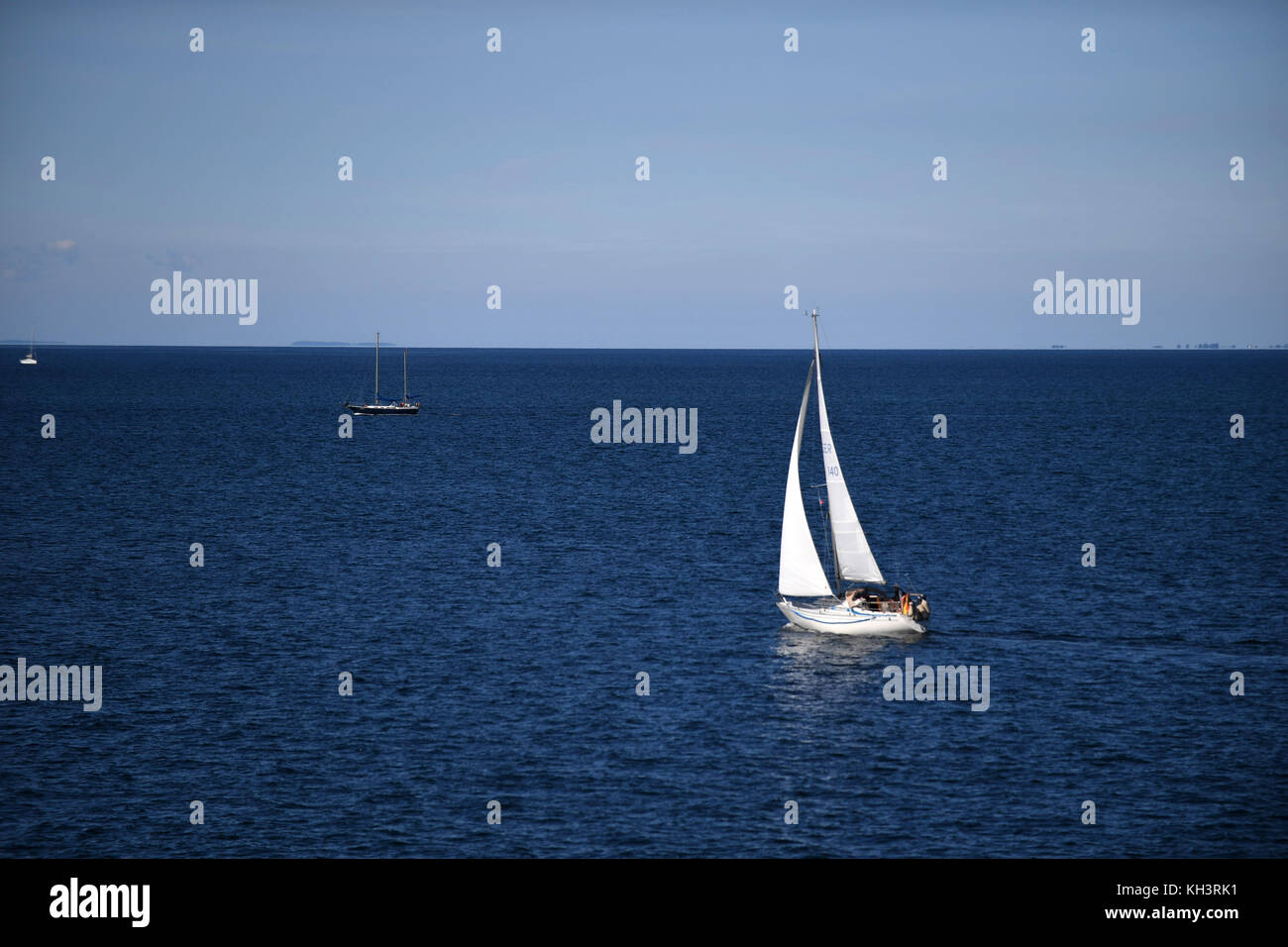sailboat at the Baltic Sea Stock Photo
