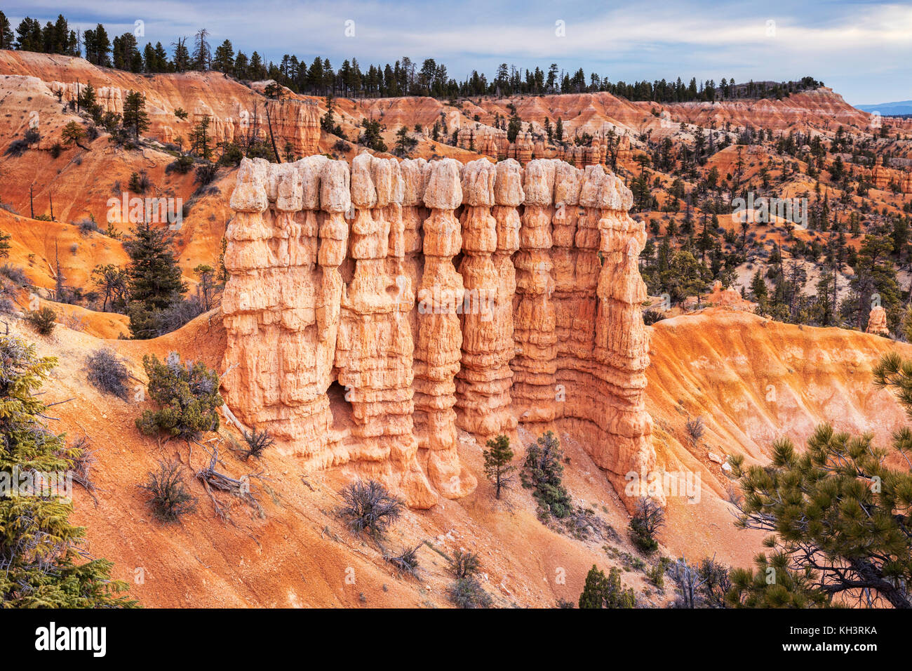Hoodoos in Bryce Canyon from the Fairy Trail. Stock Photo