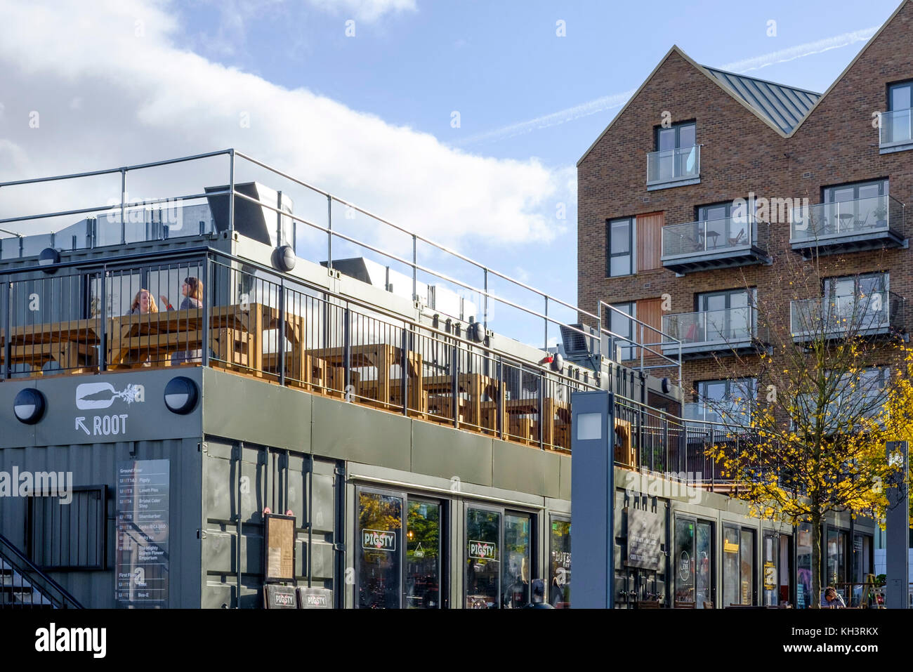 Root at Cargo on Bristol Harbour front Stock Photo Alamy