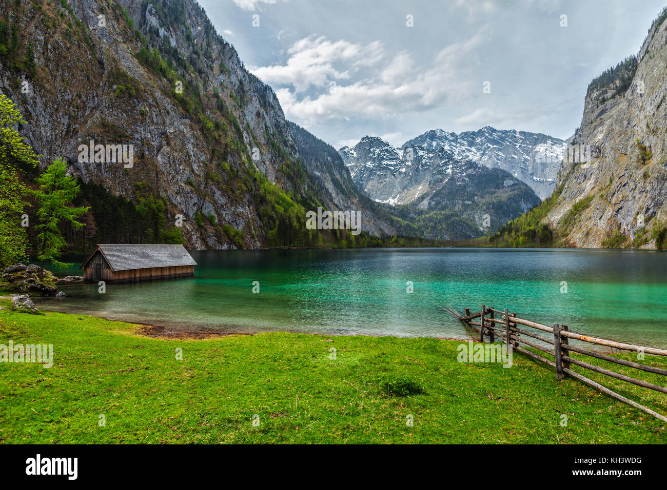 Obersee lake. Bavaria, Germany Stock Photo