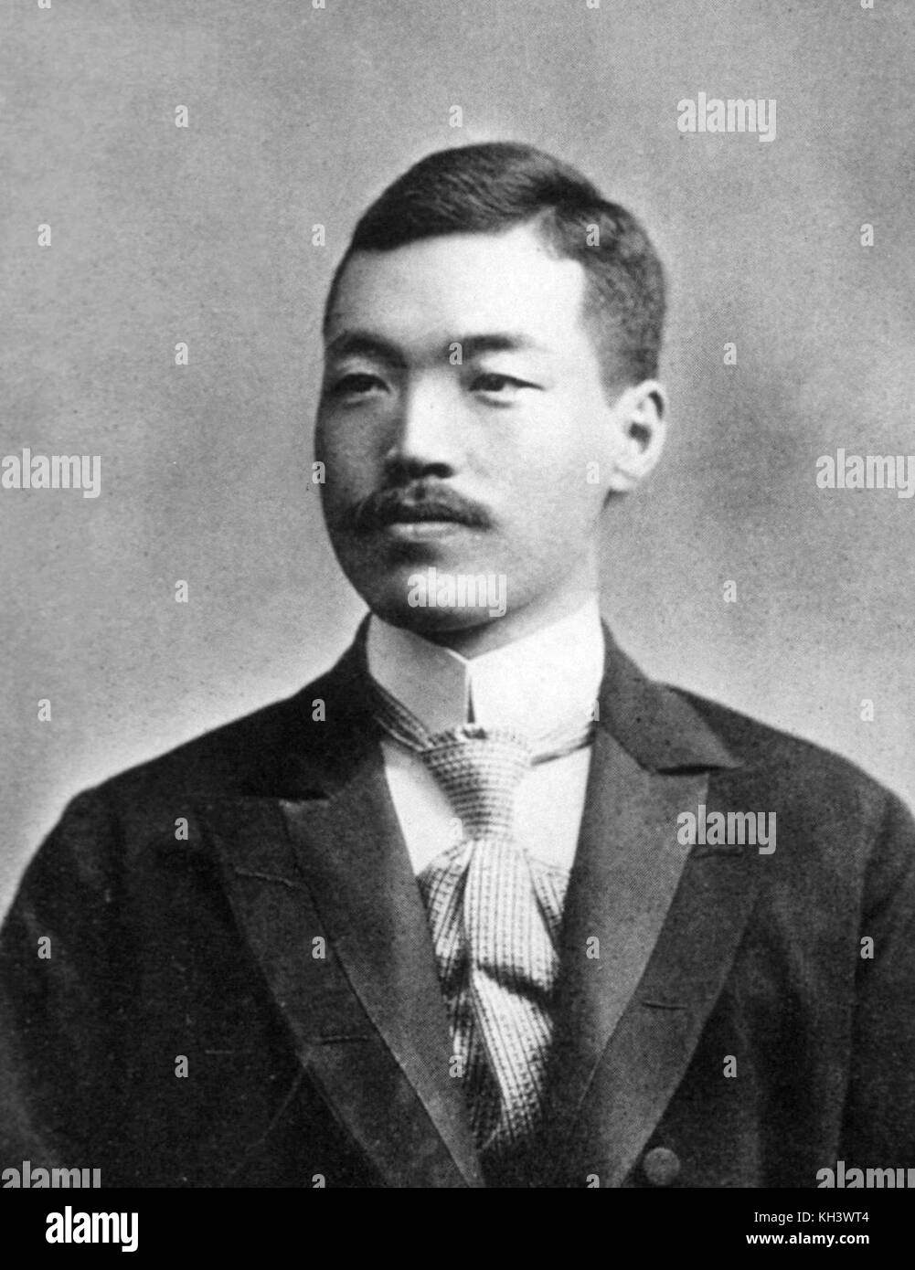 Hideyo Noguchi Hideyo Noguchi, Seisaku Noguchi, Japanese bacteriologist who in 1911 discovered the agent of syphilis as the cause of progressive paralytic disease Stock Photo